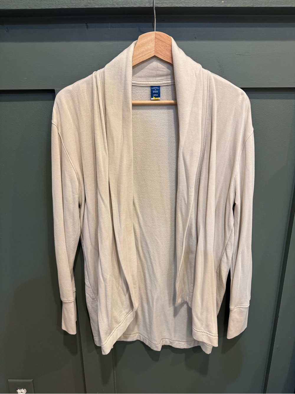 Old Navy (softest fabric ever!) Light Beige Open Front Draped Cardigan